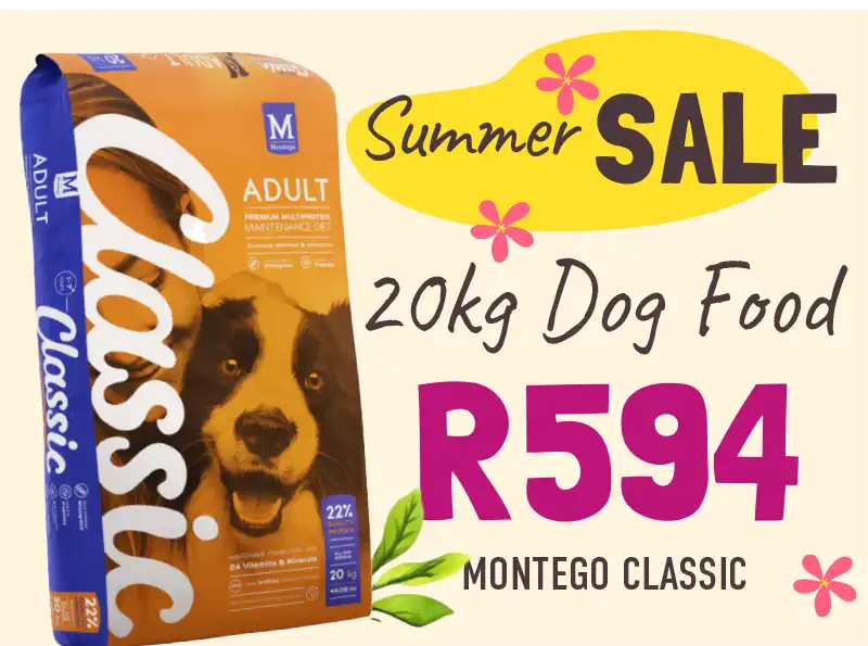 montego classic dog food special - R594 for 20 kg