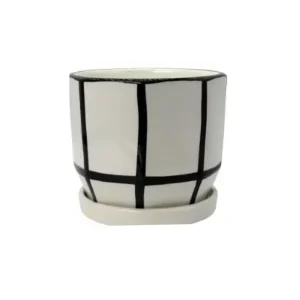 Rofor Modern Black & White Pot Large