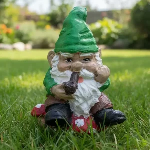 Gnome with Stick Pipe