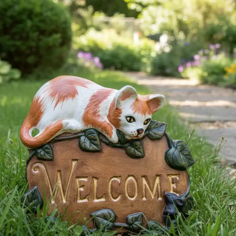 Cat Welcome Plaque