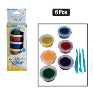 Edu Play Dough 55g 6 Piece Tub & Accessory