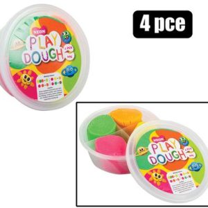 Edu Play Dough Neon 60g 4 PC Tub