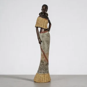 African Lady Standing Corn