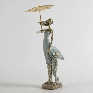 Mother and Child with Gold Umbrella