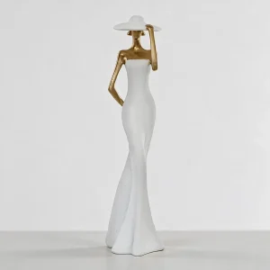 Lady in White Dress - Hands on Hat